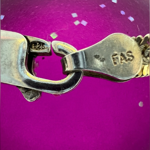 Retro Gold Vermeil 925 Twisted Herringbone Bracelet - Picture 5 of 7